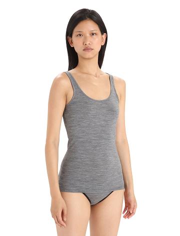 Gritstone Heather Icebreaker Merino Siren Tank Top Women's Underwear | AU 1715JPQJ